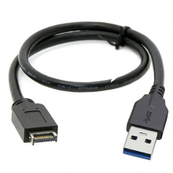 JSER USB 3.1 Front Panel Header to USB 3.0 Type-A Male Extension Data Cable 50cm