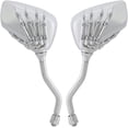 thumbnail image 1 of Espejo retrovisor para motocicleta, 8 mm 10 mm Moto Skull Skeleton Hand Mirrors-(Plata) LingWen 9024735513773, 1 of 1