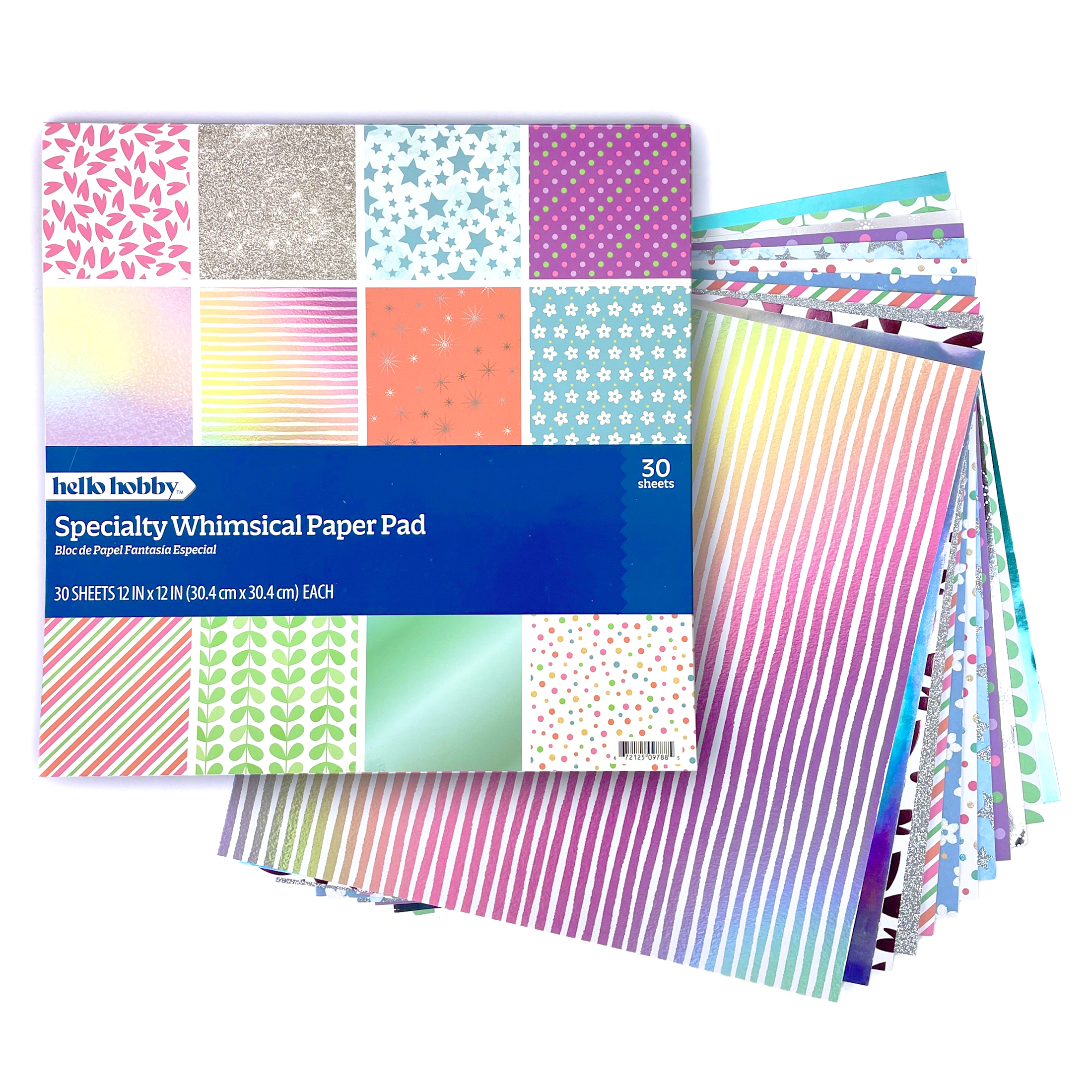 PATIKIL Cartoncino Olografico 20 Fogli 12x12 (30x30 Cm) 250gsm, Carta Metallizzata Iridescente Per Scrapbooking E Fai Da Te, Colori Misti