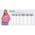 thumbnail image 3 of Cueply Tops for Women Summer Short Sleeve T Shirts Striped Design Fashion Crewneck Casual Loose Basic Tee Shirts, 3 of 8