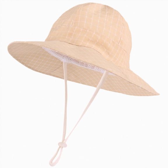 CAUYDY Toddler Baby Sun Hat 2T 3T 4T Little Kids Summer UPF 50 for 3M 6M 9M 12M 18M Infant Boys Newborn Girls Adjustable Beach Hats with Bucket Wide Brim (Sizes 50,Beige)