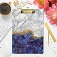 thumbnail image 7 of FMSHPON BlueWhite Marble Glitter Clipboard Hardboard Wood Nursing Clip Board and Pull for Standard A4 Letter 13x9 inches, 7 of 7