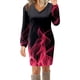 thumbnail image 1 of Vestido de verano para mujer, playa, mujer, manga larga, cuello en V, cintura informal, vestido de camiseta. Fridja NMB3744, 1 of 5