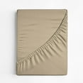 thumbnail image 5 of CGK Linens 400 Thread Count Extra Deep Pocket Single Fitted Sheet Only - Full Size 100% Cotton Sateen Bottom Sheet, Fits 18"-24" Mattresses, Cream, 5 of 6