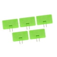 thumbnail image 1 of Adaptador de enchufe de 5 piezas, convertidor de corriente de viaje estándar de EE. UU. de 1 a 3, rotación de 180°, 110-250 V, verde, 1 of 12