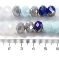 thumbnail image 2 of 10strands Glass Beads Strands Faceted Rondelle Light Blue 10x8mm Hole: 1mm about 63~65pcs/strand 19.2~20 inch(48~50cm), 2 of 5