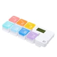 thumbnail image 1 of CIMAXIC 1PC 7 Compartments Pill Box Portable Combination Timing Remind Smart Medicine Case Without Battery (Rainbow),6.77"X2.87"X0.98", 1 of 4