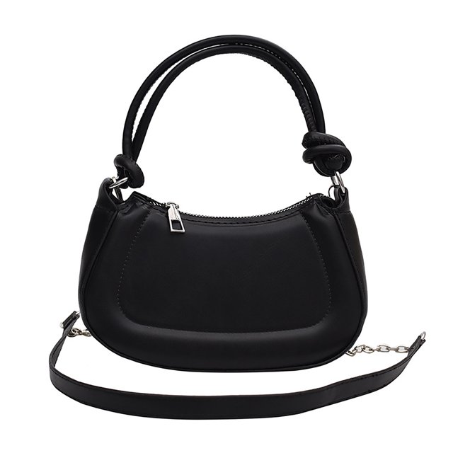 Bolso de hombro para mujer, bolso de hombro para mujer, estilo informal, exquisito, personalizado, a la moda, negro, tamaño libre