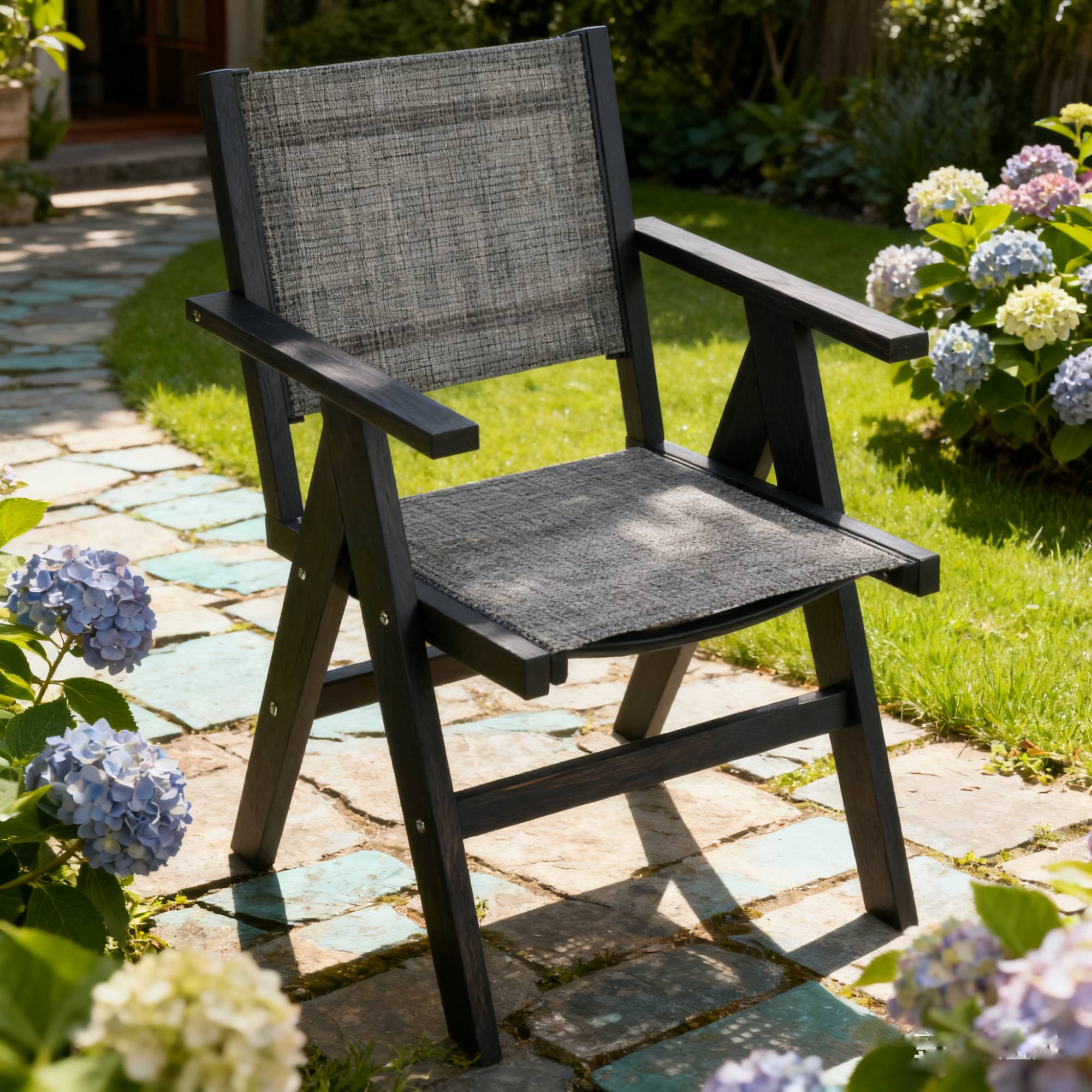 Universal Outdoor Dining Chair, Practical Leisure Chair for Patio Table Gathering Weekend Barbecue Family Meal, Brown