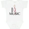 thumbnail image 3 of Inktastic I Love Music Boys or Girls Baby Bodysuit, 3 of 5