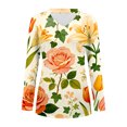 thumbnail image 5 of IMENGL Womens Long Sleeve Tops Casual Fashion Spring Summer d V Neck Loose Basic Long Sleeve Shirt for Women,M-XXXL, 5 of 7