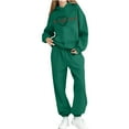 thumbnail image 4 of Kids Green Tracksuit, 2-Piece Hoodie & Jogger Set for Boys and Girls, Unisex Casual Sweatsuit Comfy Play & Lounge Wear Ages 4-12 Years,Size 3-4T, 4 of 5