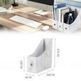 thumbnail image 4 of Sturdy Cardboard Magazine Holder Waterproof Magazine Storage Box Book Bins Desk File Holder Organizer, 4 of 8