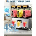 thumbnail image 2 of Garvee Commercial Slushy Machine with Self-Cleaning, 11.8Gal Frozen Drink Machine for Home, Restaurants, 1200W, Black & Silver, 2 of 7