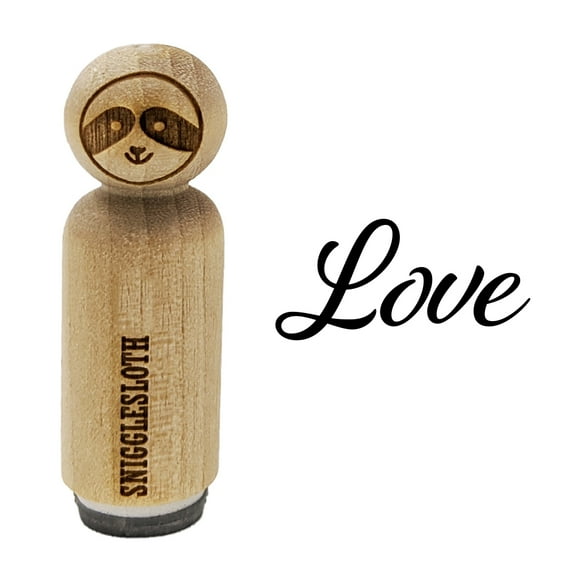 Love Cursive Text Rubber Stamp for Scrapbooking Crafting Stamping - Mini 1/2 Inch