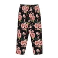 thumbnail image 5 of Naloa Rose Flowers Print Women’s Ultra-Soft Comfy Pajama Lounge Pants with Pockets & Drawstring, 5 of 8