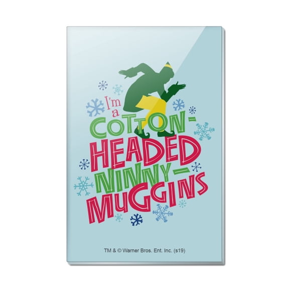 Elf Movie Cotton-Headed Ninny-Muggins Rectangle Acrylic Fridge Refrigerator Magnet