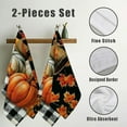 thumbnail image 6 of Wuche Fall Kitchen Towels Autumn Pumpkin Dish Towels Buffalo Plaid Hand Towels Absorbent Thanksgiving Maple Leaf Truck Tea Towels Dish Cloths for Fall Kitchen Bathroom Decor 27.5*16in, 6 of 6