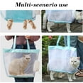 thumbnail image 6 of PPgejGEK Mint Green Transparent Nylon Mesh Cat Carrier Bag, 26.3x12.6x7 Inches Foldable Breathable Pet Tote with Legs Out Design for Outdoor Walking Travel, 6 of 6