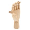 thumbnail image 4 of HINTRMENT 1Pcs Wooden Puppet Hand Model Beige Hand Sculpture Decor Movable For Home Decor, 4 of 6