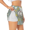 thumbnail image 2 of Haiem Cute Farm Birds Women's 2 in 1 Running Shorts - Lightweight Athletic Workout Gym Yoga Breathable Sports Shorts Liner with Phone Pockets-X-Large, 2 of 9