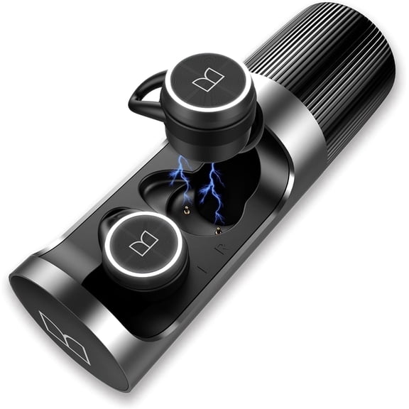 Monster Wireless Earbuds, Bluetooth 5.0 in-Ear Headphones with Charging Case, Stereo Earphones Deep Bass Sound, IPX5 Waterproof, Built-in Mic, Clear Call, Secure Fit for Sports