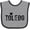 Heather and Black, variant on Inktastic Toledo, Ohio Distressed Font Boys or Girls Baby Bib