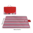 thumbnail image 3 of Waterproof Moisture Proof Outdoor Picnic Mat 180 x 145 cm, Foldable Tent Or Grass Mat, Polyester Top, Carry Handle, Quick Clean, Multi Color, Large Family Size For Camping Beach Travel, 3 of 6