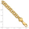 thumbnail image 3 of Diamond2Deal 14k Yellow Gold 7.5mm Solid Double Link Charm Bracelet for Women 8", 3 of 5
