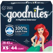 GoodNites Youth Youth Absorbent Underwear X-Small 28 to 43 lbs. 46761, 44 Ct