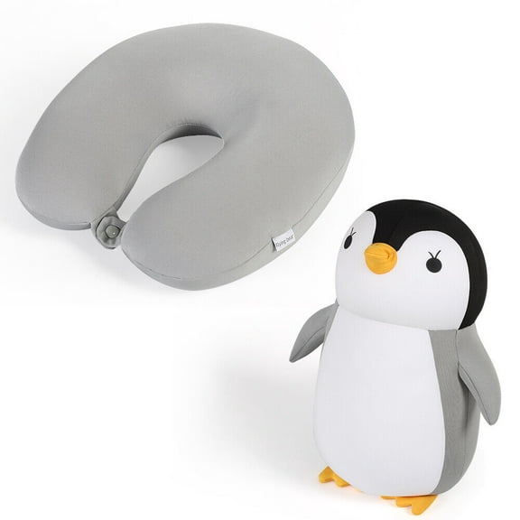 Kids Travel Pillows U-Shaped Neck Pillow Children Convertible 2-in-1 Pillow/Toy