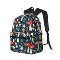 thumbnail image 2 of Vsdgher Colorful Mushrooms Print Unisex Large Capacity Bookbag Schoolbag Casual Daypack for High School/College/Teens/Travel/Work, 2 of 8