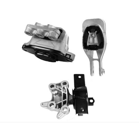 4M Auto Parts Hydraulic Right Engine Mount Rear Lower Engine Torque Strut Mount & Left Upper Transmission Mount 3PCS Parts 3443 3293 3387