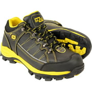 Bazalt MBM9121ST Mens Black and Yellow Water and Frost Proof Leather Outdoor Shoes with Composite-Toe - 8