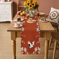 thumbnail image 2 of Red Crane Table Runner - 60 Inch Long Vintage Red Teal Spring Floral Botanical Cotton and Linen Blended Dress Scarves Farmhouse Table Runner for Kitchen Dining, Coffee Table, 13" x 60", 2 of 8