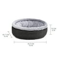 thumbnail image 5 of Cat Craft Large Grey Deluxe Super Soft Cat Bed (18" Round Deluxe Bolster Bed), 5 of 9