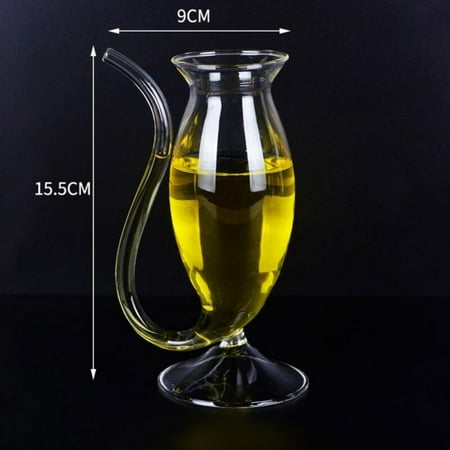 

Elaydool 300ml Red Wine Glass Cup Whiskey Glass Heat Resistant Glass Sucking Juice Milk Cup Tea Wine Cup with Drinking Tube Straw
