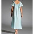 thumbnail image 4 of Women's Amanda Rich 145-80 Short Sleeve Long Gown with Eyelet Trim (Blue L), 4 of 4