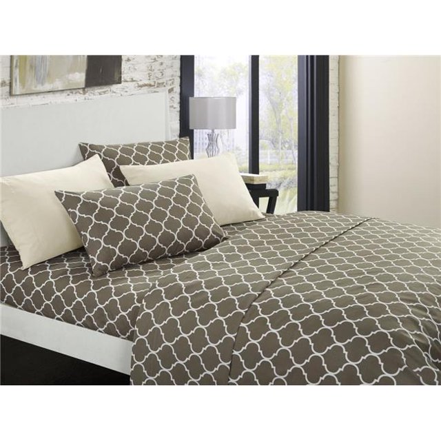Chic Home SS7973-8016-US Fallon Sheet Set Super Soft Contemporary King Size Deep Pocket Design Bonus Pillowcases, Taupe - 12 Piece