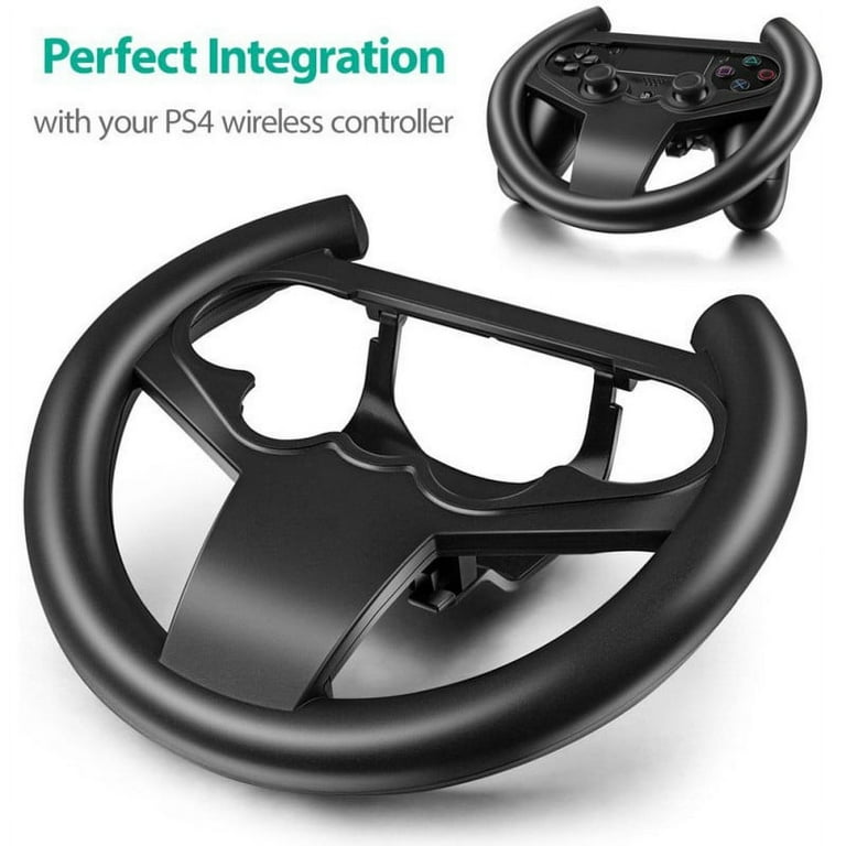 Gaming Racing Steering Wheel For Sony PS4 Compact Lightweight Gamepad Joypad Grip Controller With Detachable Cover