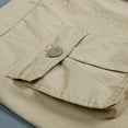 thumbnail image 5 of MIUOWANP Summer Men's Cotton Loose Fit Cargo Shorts with Multi Pocket Solid Color Outdoor Sport Versatile Half Pants Size L(6)Khaki, 5 of 9