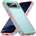 thumbnail image 1 of KOMI Designed for Google Pixel 9 Pro, Military Grade Drop-Proof Shockproof Anti-Scratch Case,Slim Fit Strong and Durable Phone Protection Cover for Google Pixel 9 Pro, Green+Pink, 1 of 5