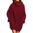 thumbnail image 1 of LAICAIW Robe Chandail Longue Ample à Col Roulé Oversize pour Femmes, 1 of 6
