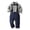 Black, variant on LEKWK Boys Gentleman 3 Piece Outfits Plaid Long Sleeve Button Down Shirt with Bowtie and Suspender Pants Toddler formal Party Dress Suit Fall Matching Sets