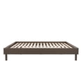 thumbnail image 6 of GDF Studio Queen Platform Bed with Low Profile Design, Solid Wood Frame, Walnut, 6 of 8