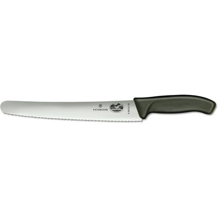Forschner Fibrox Handle Knives Victorinox Forschner Swiss Classic 10-1/4 inch Bread knife, Serrated edge, Black handle ()