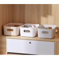 thumbnail image 2 of Storage Bin Plastic Pantry Organizer Basket, Small Household Containers Cube With Cutout Handles For (shikai), 2 of 3