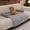 Light Grey, variant on TOPCHANCES Dog Bed Mat, Washable Dog Bed Cushion for Crate with 3 Side Pillow, Anti-slip Kennel Sofa Mat (Light Grey, 30x30 in)