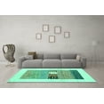thumbnail image 3 of Ahgly Company Indoor Rectangle Solid Turquoise Blue Modern Area Rugs, 3' x 5', 3 of 4