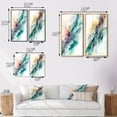 thumbnail image 4 of Designart "Turquoise Revelry - Shades of Blue Celebration III" Abstract Liquid Ink Framed Wall Art Set Of 2 - Modern Blue Gallery Wall Frame Set For Home Decor, 4 of 6